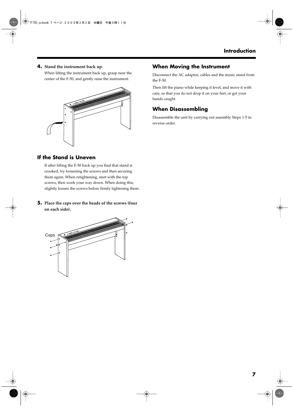 Roland F-50 User Manual | Page 7 / 36