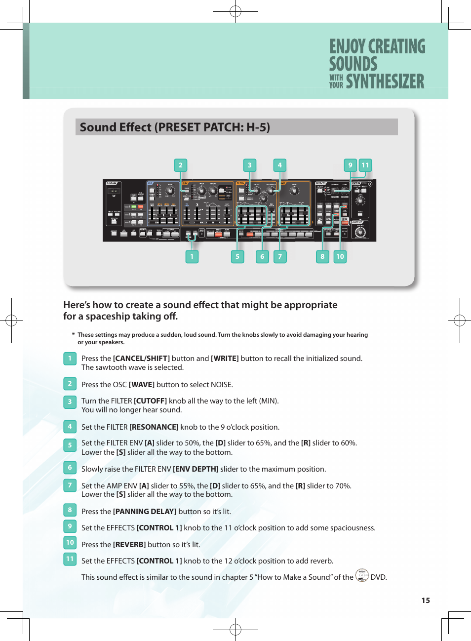 Sound eff ect (preset patch: h-5) | Roland GAIA SH-10001973 User Manual | Page 15 / 16