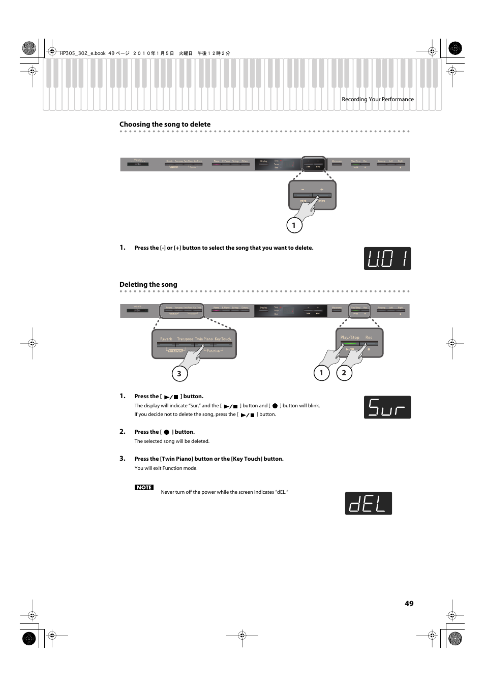 Roland HP305 User Manual | Page 47 / 92