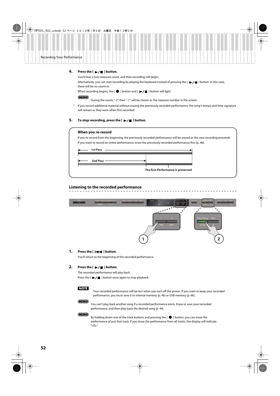 Roland HP305 User Manual | Page 50 / 92