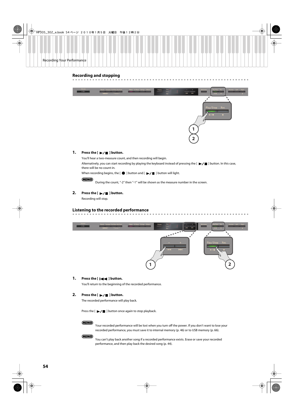 Roland HP305 User Manual | Page 52 / 92