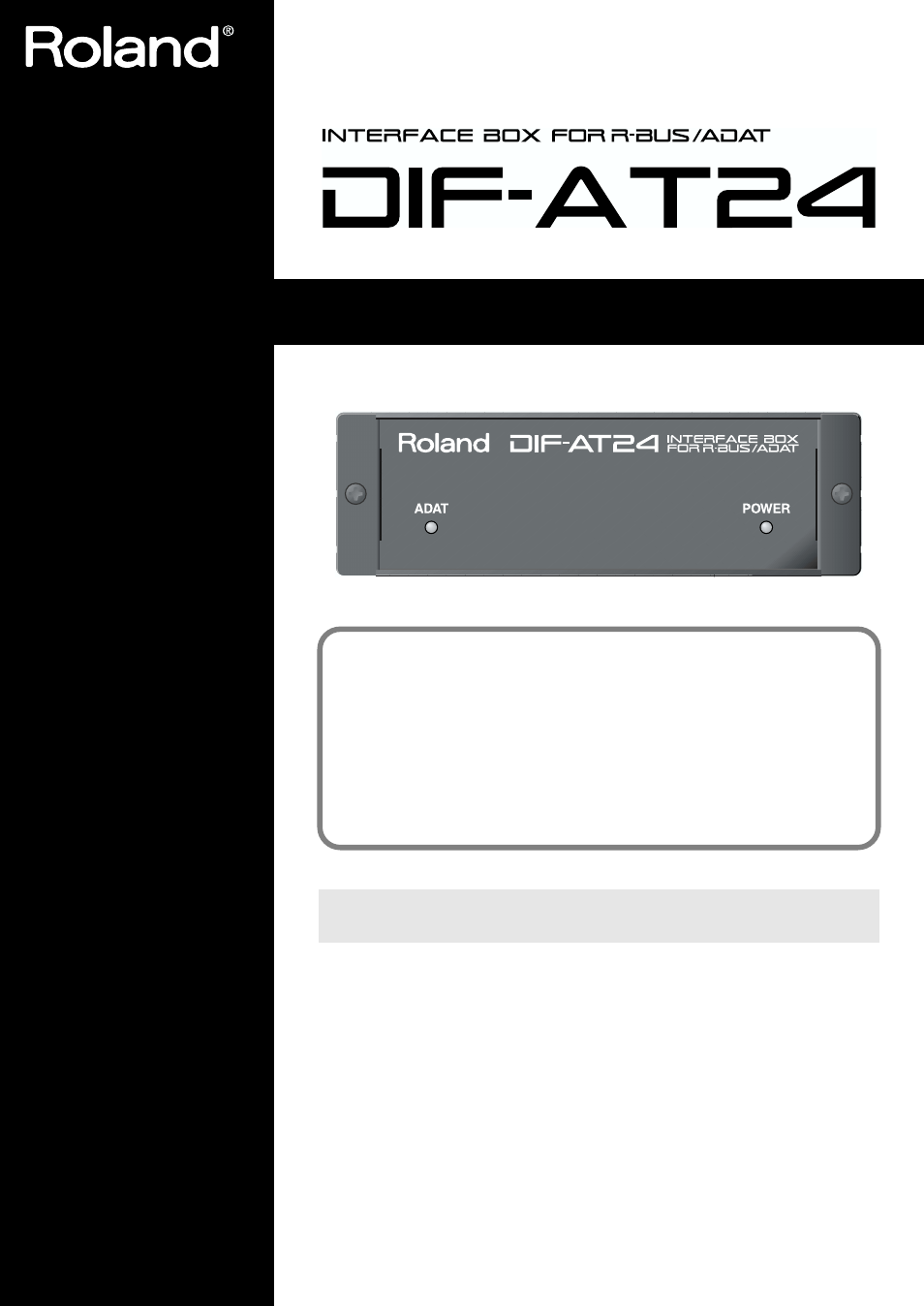 Roland DIF-AT24 User Manual | 17 pages