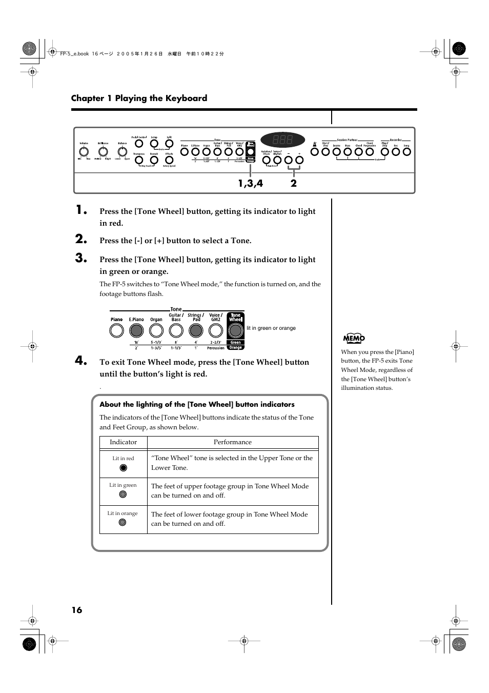 Roland FP-5 User Manual | Page 16 / 80