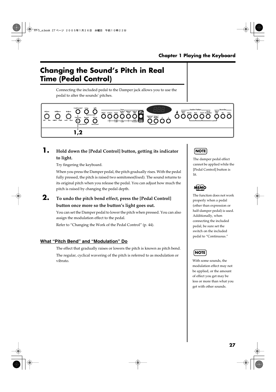 Function as an another works (p. 27, p. 44) | Roland FP-5 User Manual | Page 27 / 80