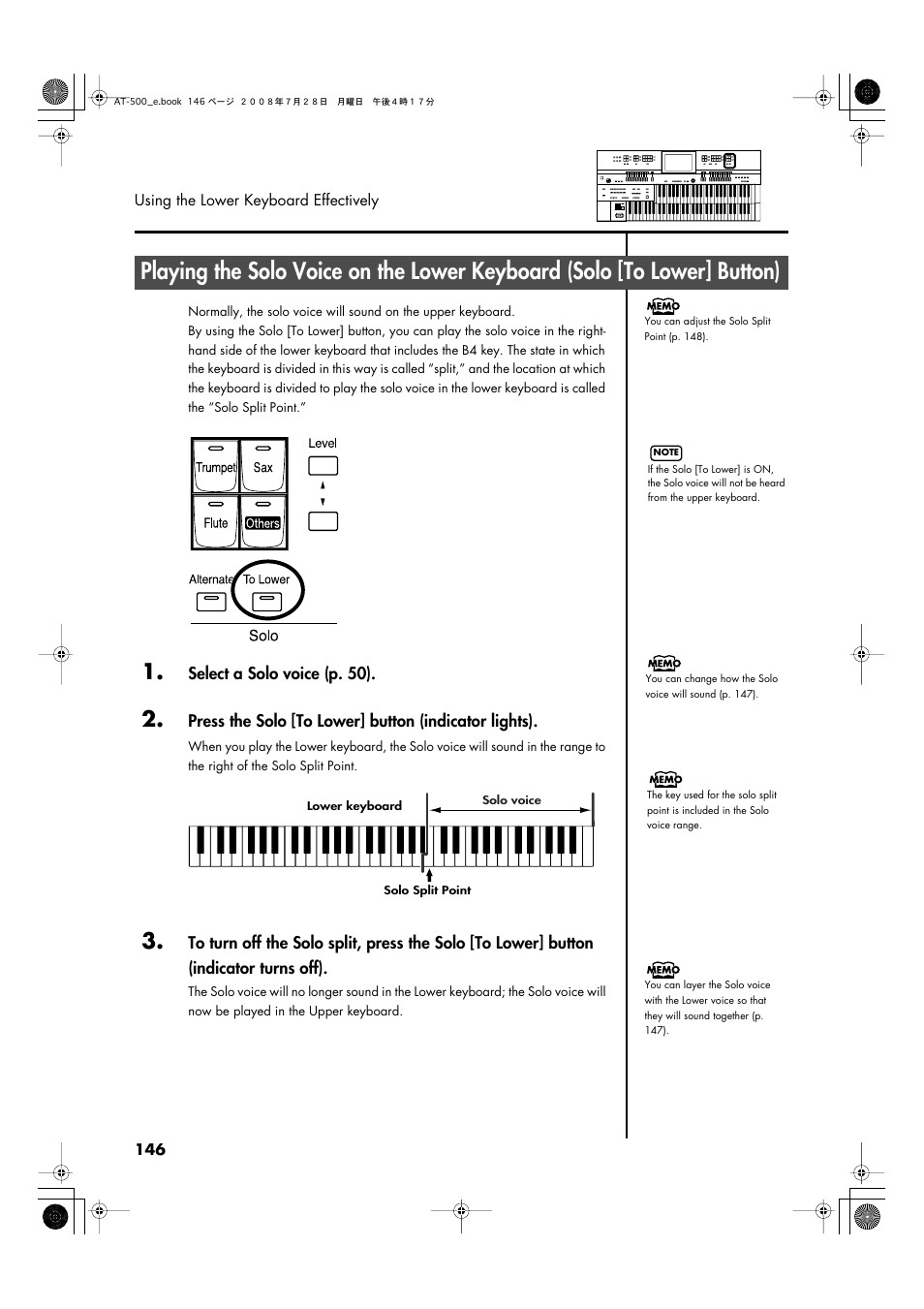 P. 146 | Roland ATELIER AT-500 User Manual | Page 148 / 272