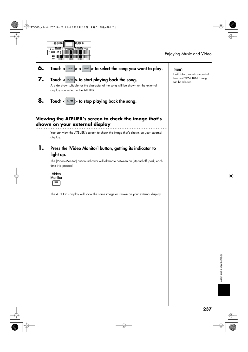 P. 237 | Roland ATELIER AT-500 User Manual | Page 239 / 272