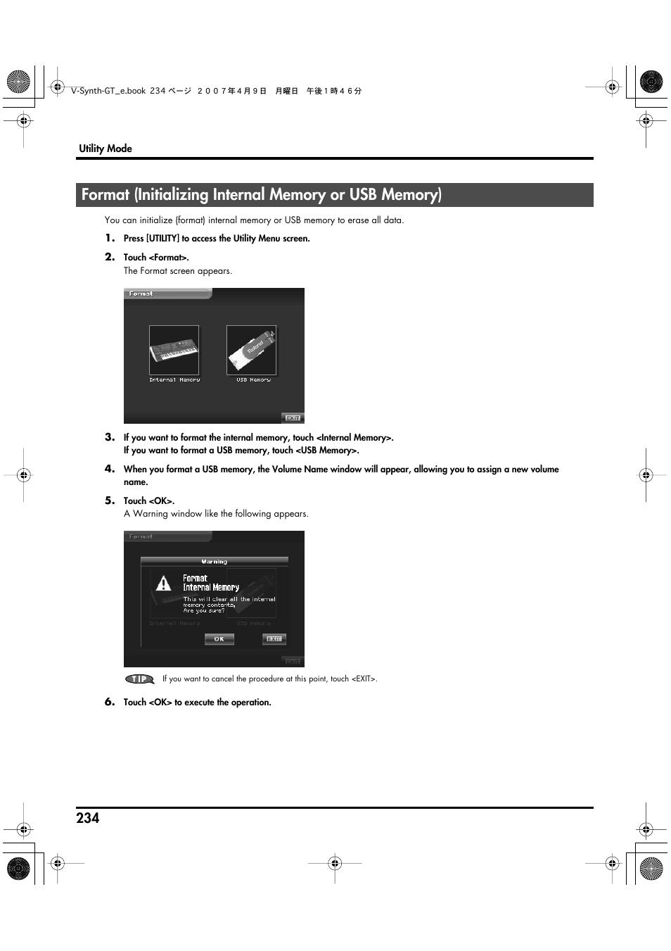 Roland V-Synth GT User Manual | Page 234 / 248