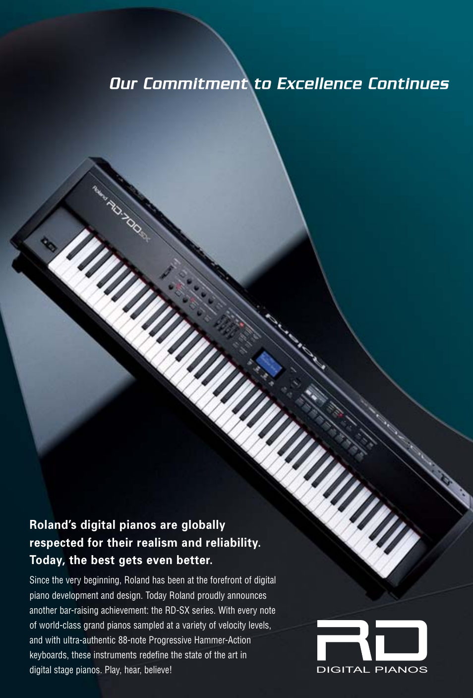 Our commitment to excellence continues | Roland RD-300SX User Manual | Page 2 / 4
