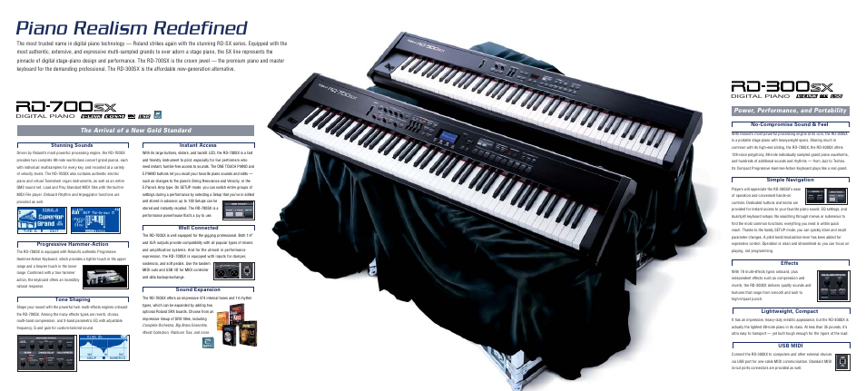 Piano realism redefined | Roland RD-300SX User Manual | Page 3 / 4