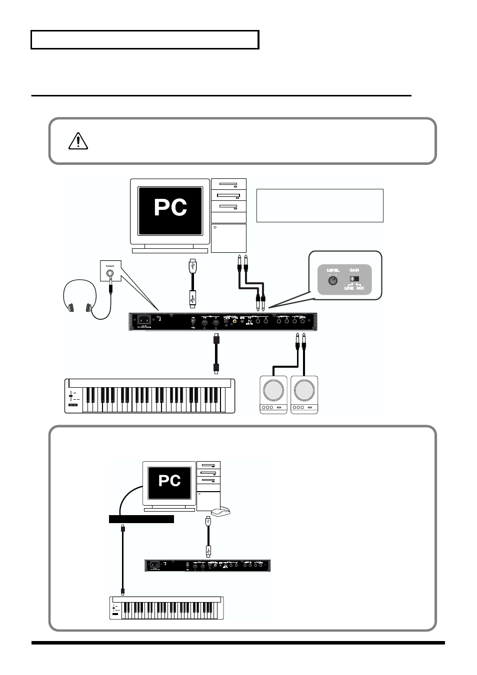 Connecting midi and audio devices, 20 connections with external devices | Roland maxWerk Musical Instrument User Manual | Page 20 / 156