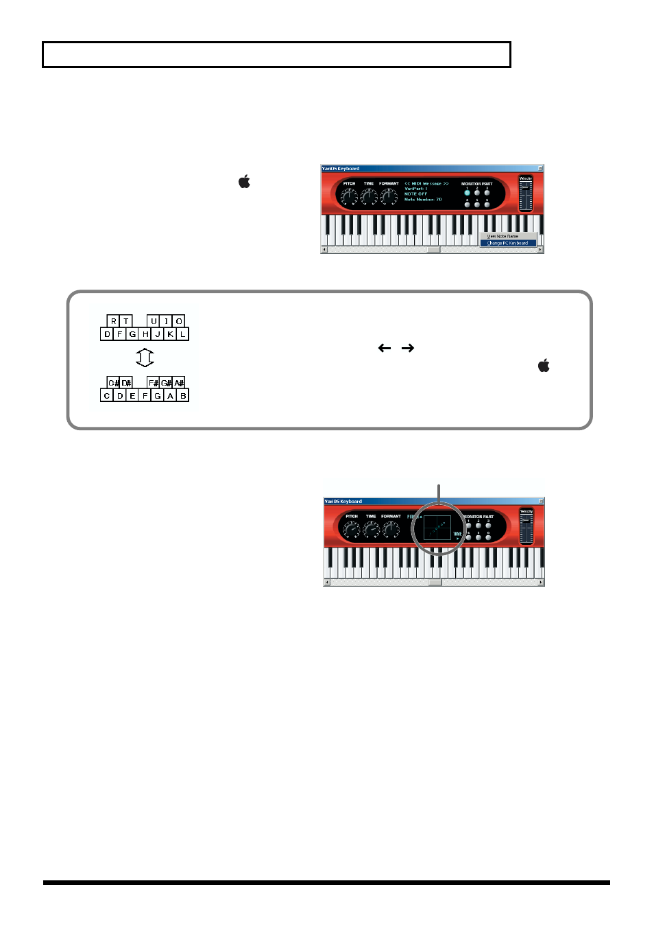 Turning a note on/off from your computer keyboard, Surface controller | Roland maxWerk Musical Instrument User Manual | Page 90 / 156