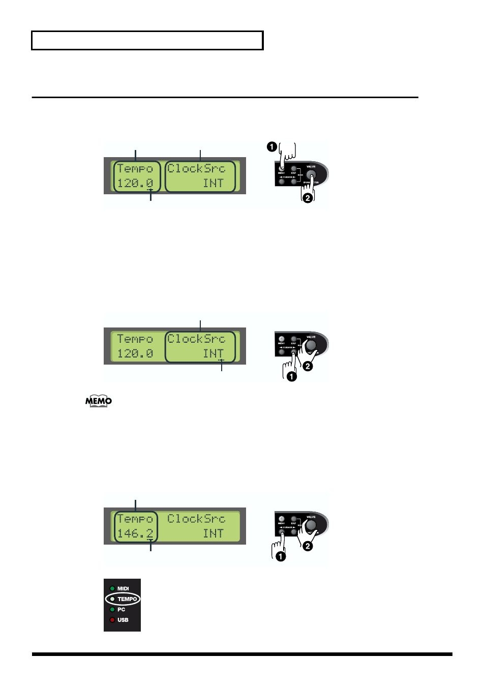 Changing the tempo of a sample, Blinks at the tempo (p. 98), 98 basic operation of the varios | Roland maxWerk Musical Instrument User Manual | Page 98 / 156