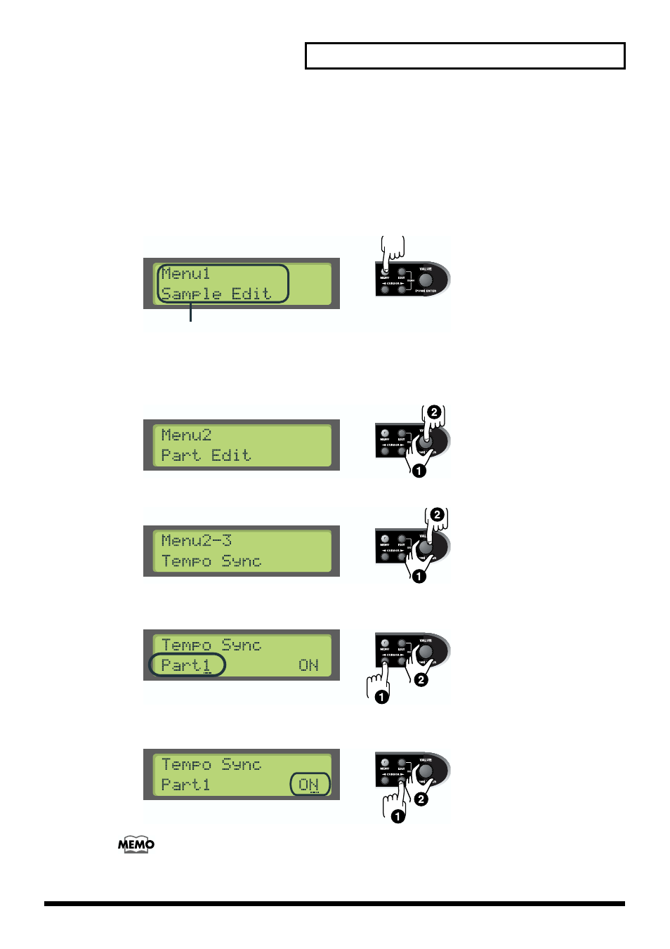 Tempo sync setting, 99 basic operation of the varios | Roland maxWerk Musical Instrument User Manual | Page 99 / 156
