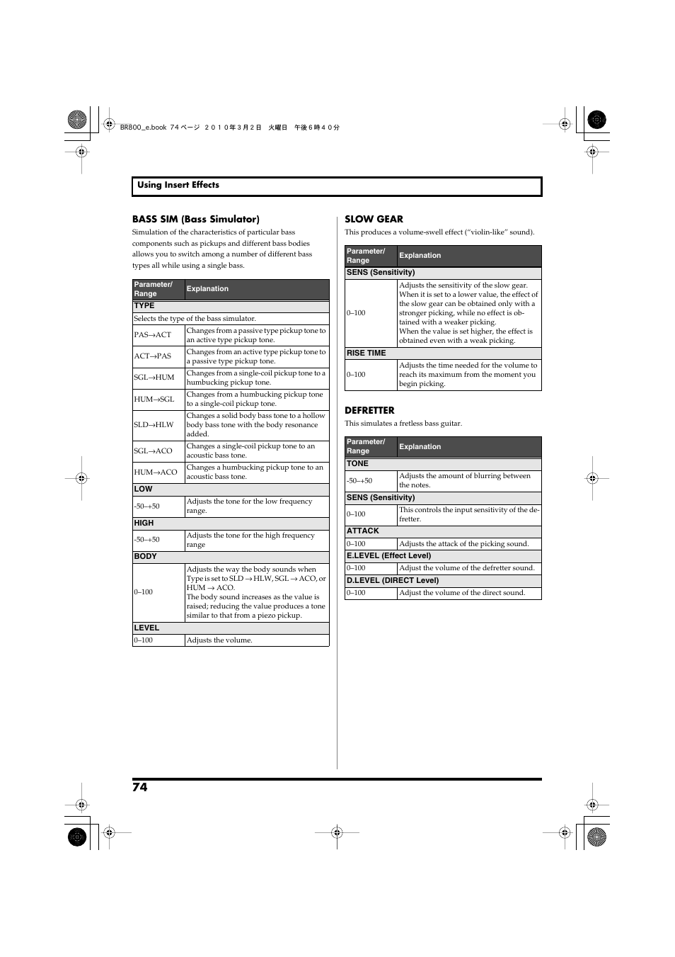 Roland BR-800 User Manual | Page 72 / 156