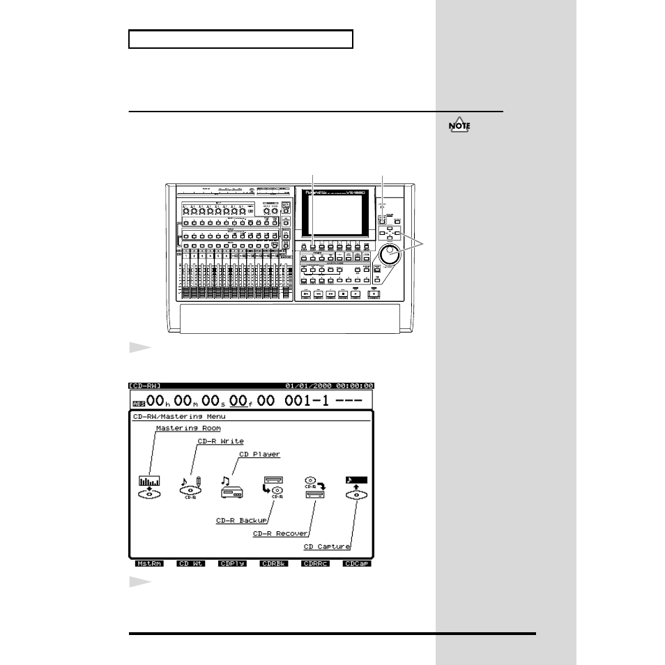 Mixing down to the mastering tracks (mst tr) | Roland VS-1824 User Manual | Page 112 / 140