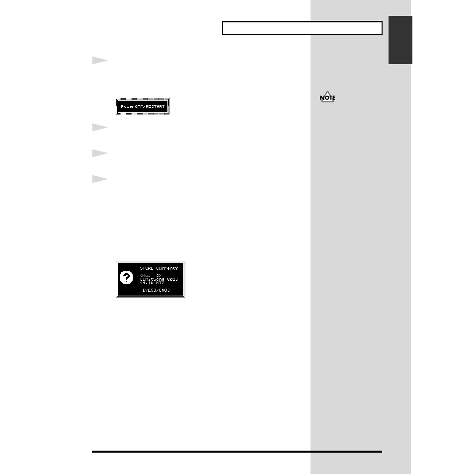 If “store current?” is displayed | Roland VS-1824 User Manual | Page 19 / 140