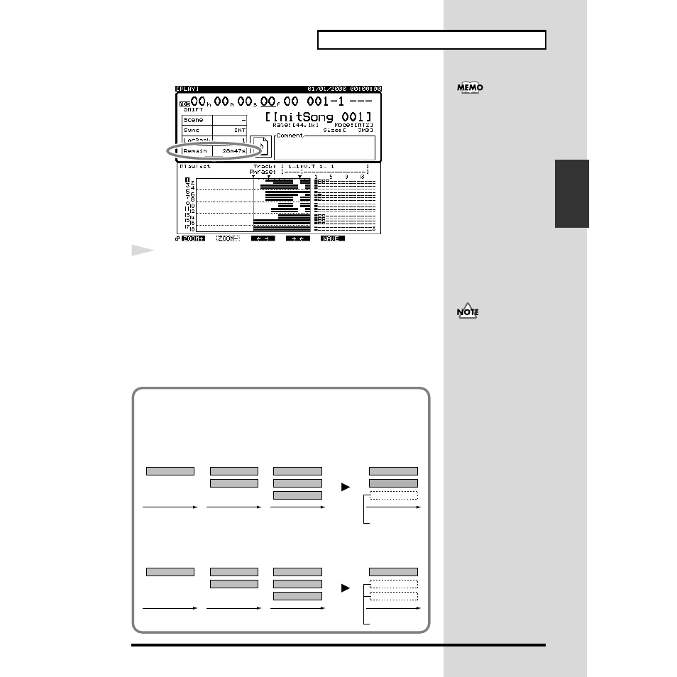 Canceling a recorded result (undo/redo), 45 making a multi-track recording, Undo level | Roland VS-1824 User Manual | Page 45 / 140