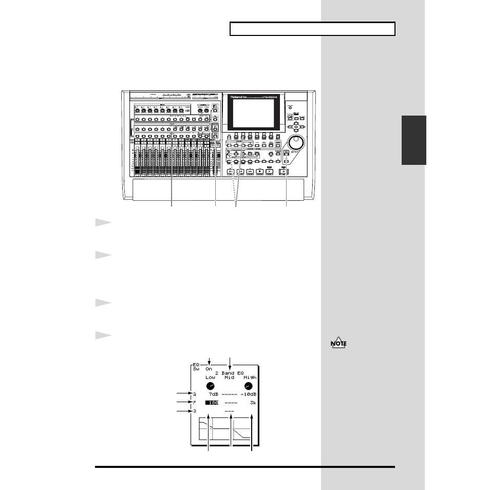 Adjusting the tone of each track | Roland VS-1824 User Manual | Page 65 / 140