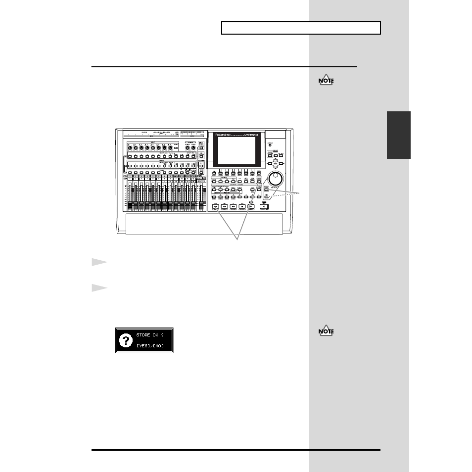 Saving your performance (song store) | Roland VS-1824 User Manual | Page 67 / 140