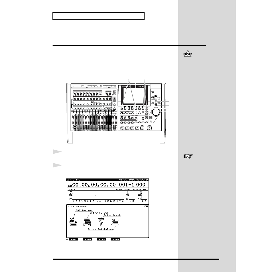 Changing the partition size (drive initialize) | Roland VS-1824 User Manual | Page 68 / 140