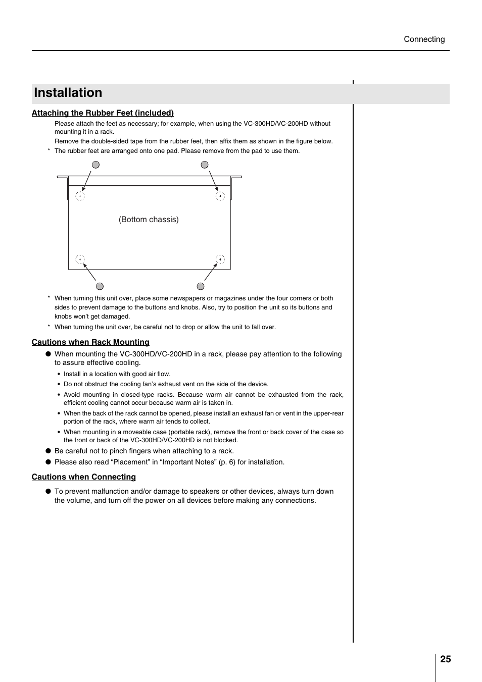 Installation | Roland VC-200HD User Manual | Page 25 / 48