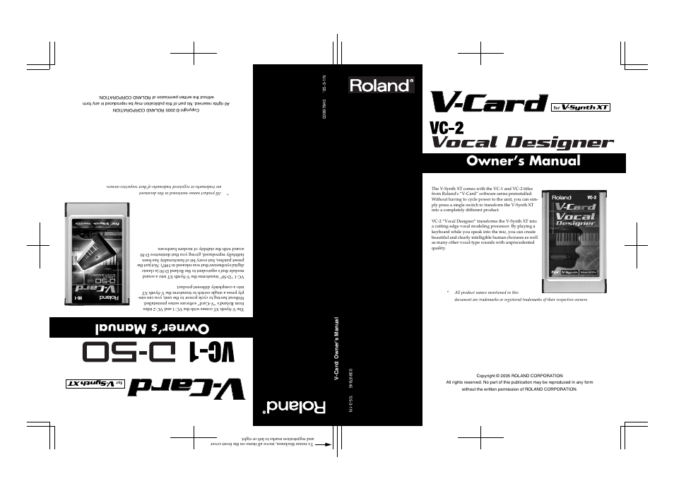 Roland VC-2 User Manual | 72 pages