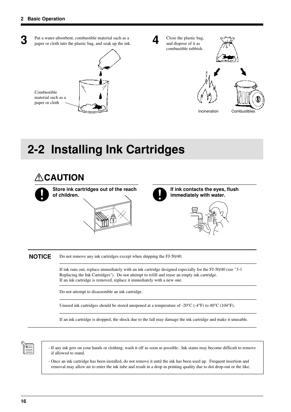 2 installing ink cartridges | Roland FJ-40 User Manual | Page 18 / 66