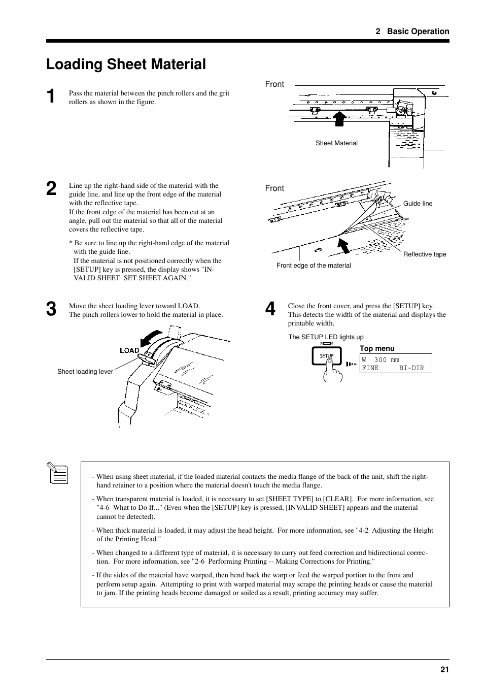 Loading sheet material | Roland FJ-40 User Manual | Page 23 / 66