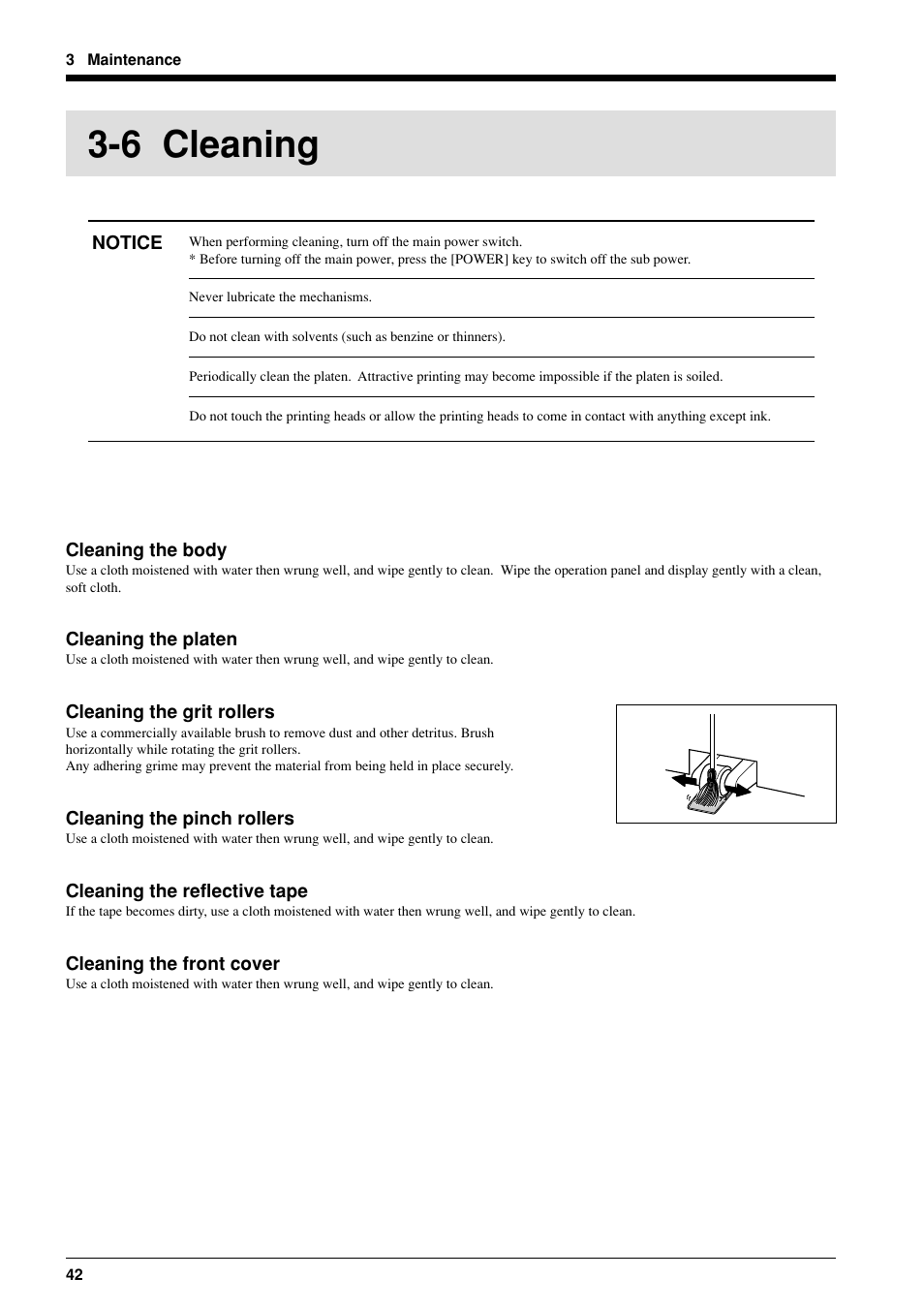 6 cleaning | Roland FJ-40 User Manual | Page 44 / 66