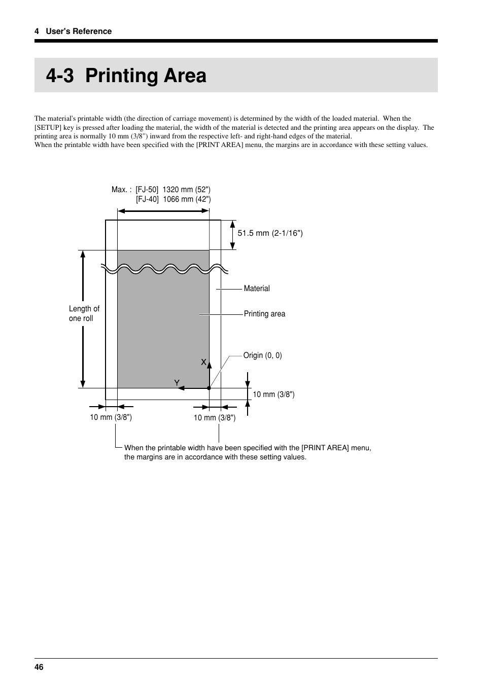 3 printing area | Roland FJ-40 User Manual | Page 48 / 66