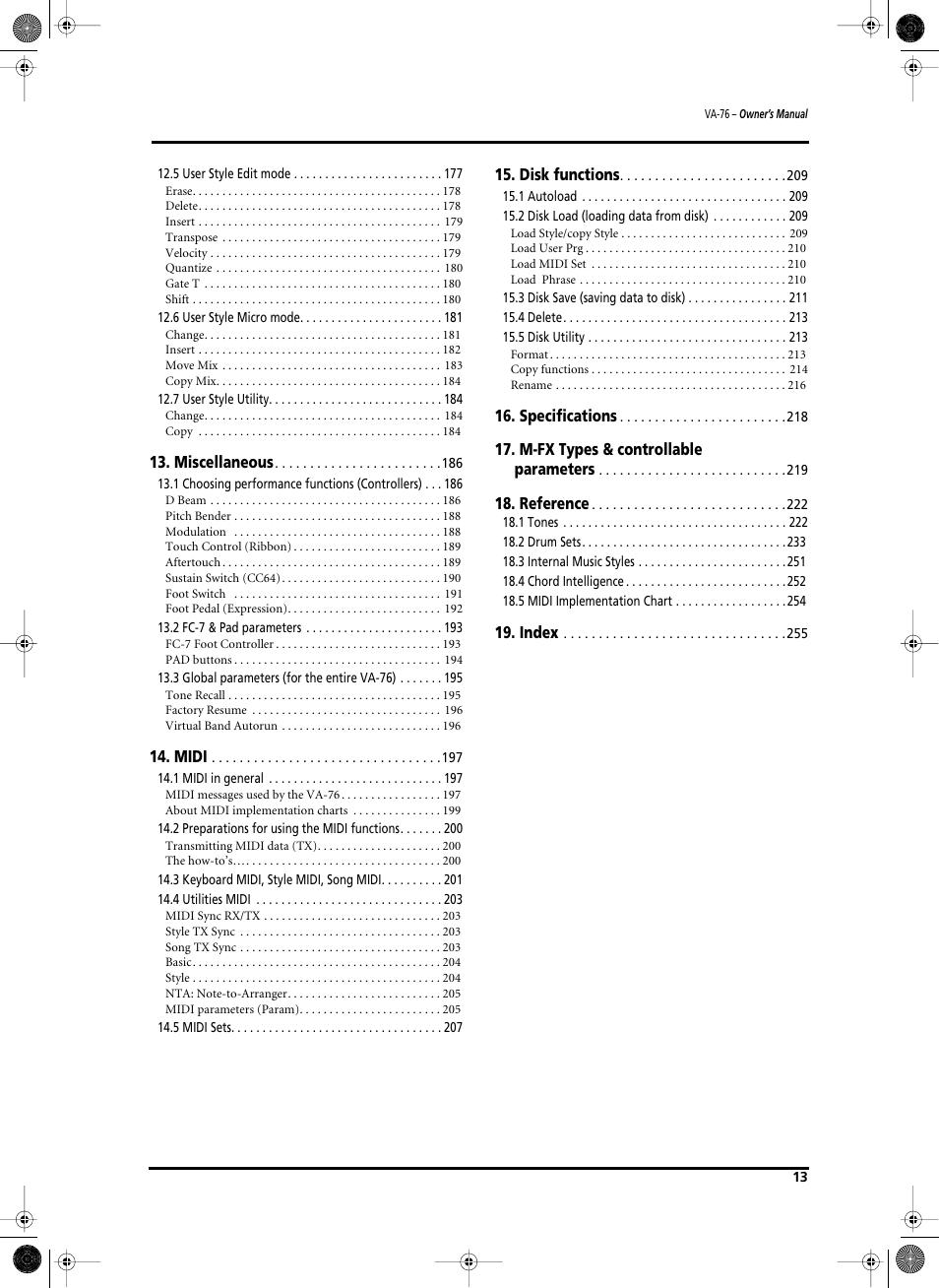 Roland V-Arranger Keyboard VA-76 User Manual | Page 11 / 264