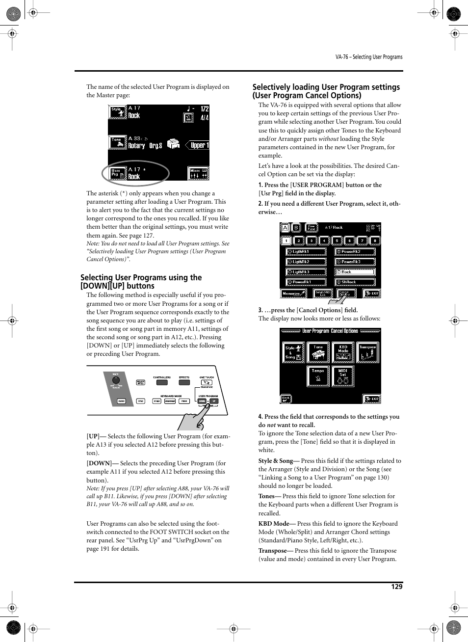 Roland V-Arranger Keyboard VA-76 User Manual | Page 127 / 264