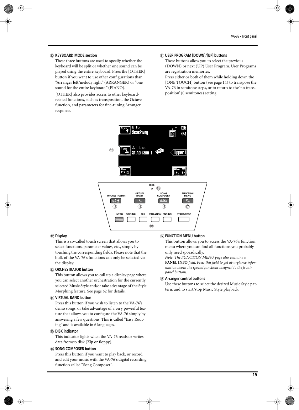 Roland V-Arranger Keyboard VA-76 User Manual | Page 13 / 264