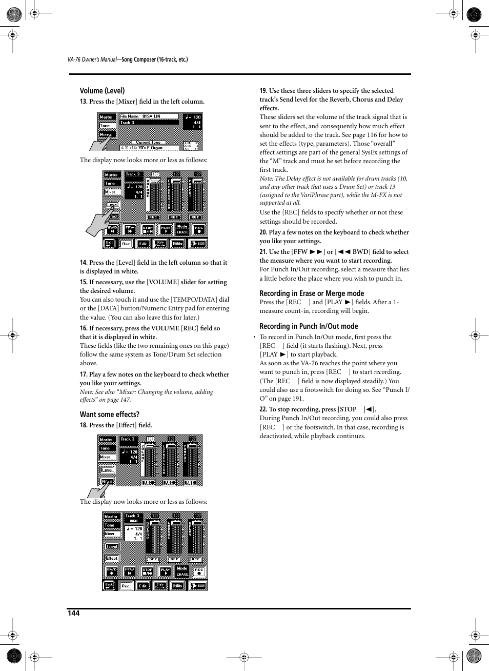 Roland V-Arranger Keyboard VA-76 User Manual | Page 142 / 264