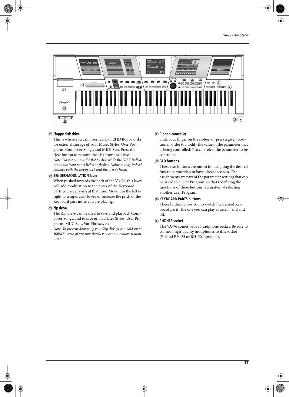 Roland V-Arranger Keyboard VA-76 User Manual | Page 15 / 264