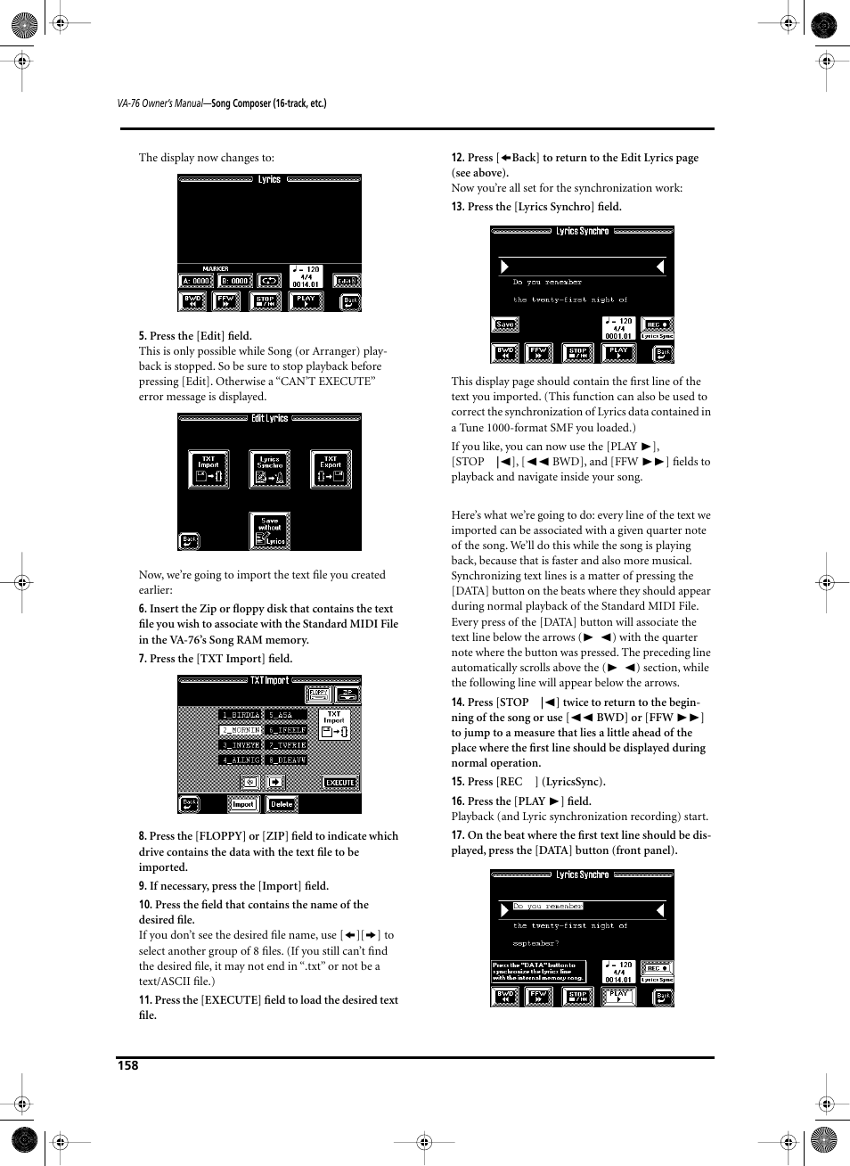 Roland V-Arranger Keyboard VA-76 User Manual | Page 156 / 264