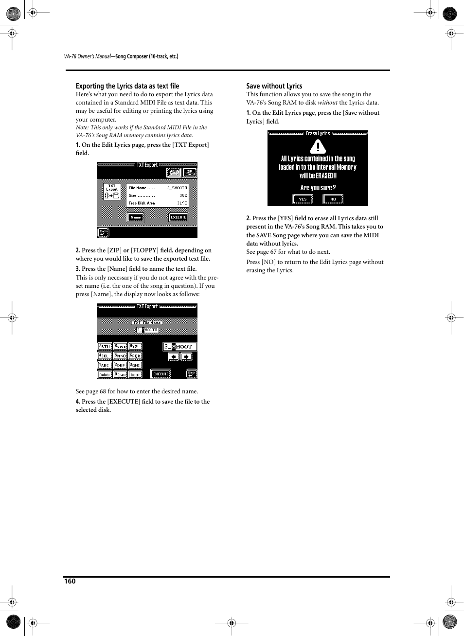 Roland V-Arranger Keyboard VA-76 User Manual | Page 158 / 264