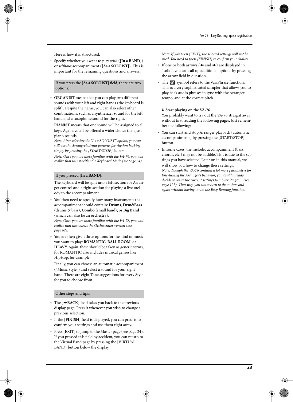 Roland V-Arranger Keyboard VA-76 User Manual | Page 21 / 264