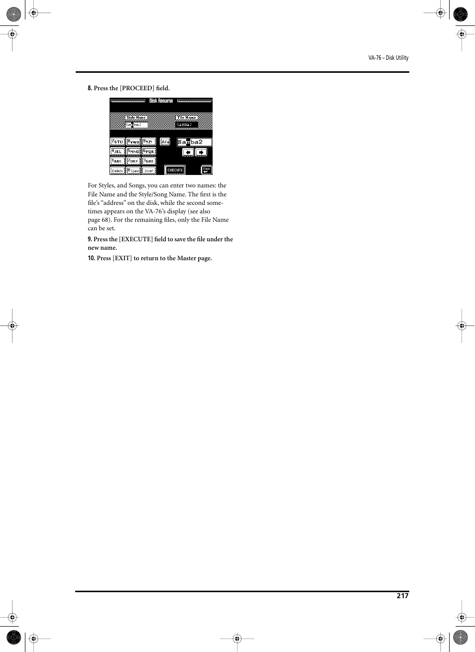 Roland V-Arranger Keyboard VA-76 User Manual | Page 215 / 264