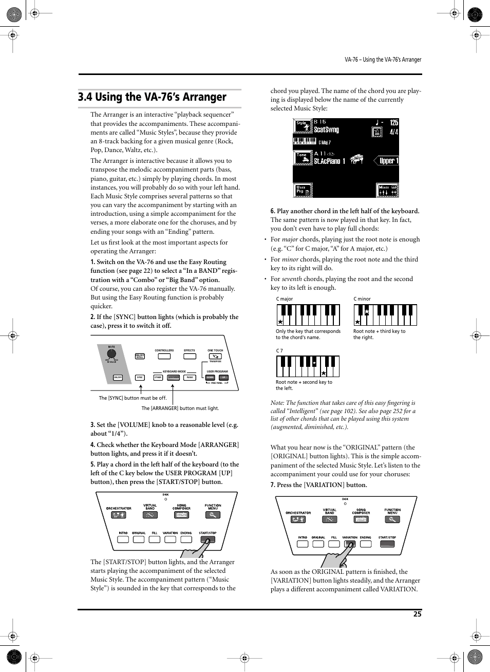 4 using the va-76’s arranger | Roland V-Arranger Keyboard VA-76 User Manual | Page 23 / 264