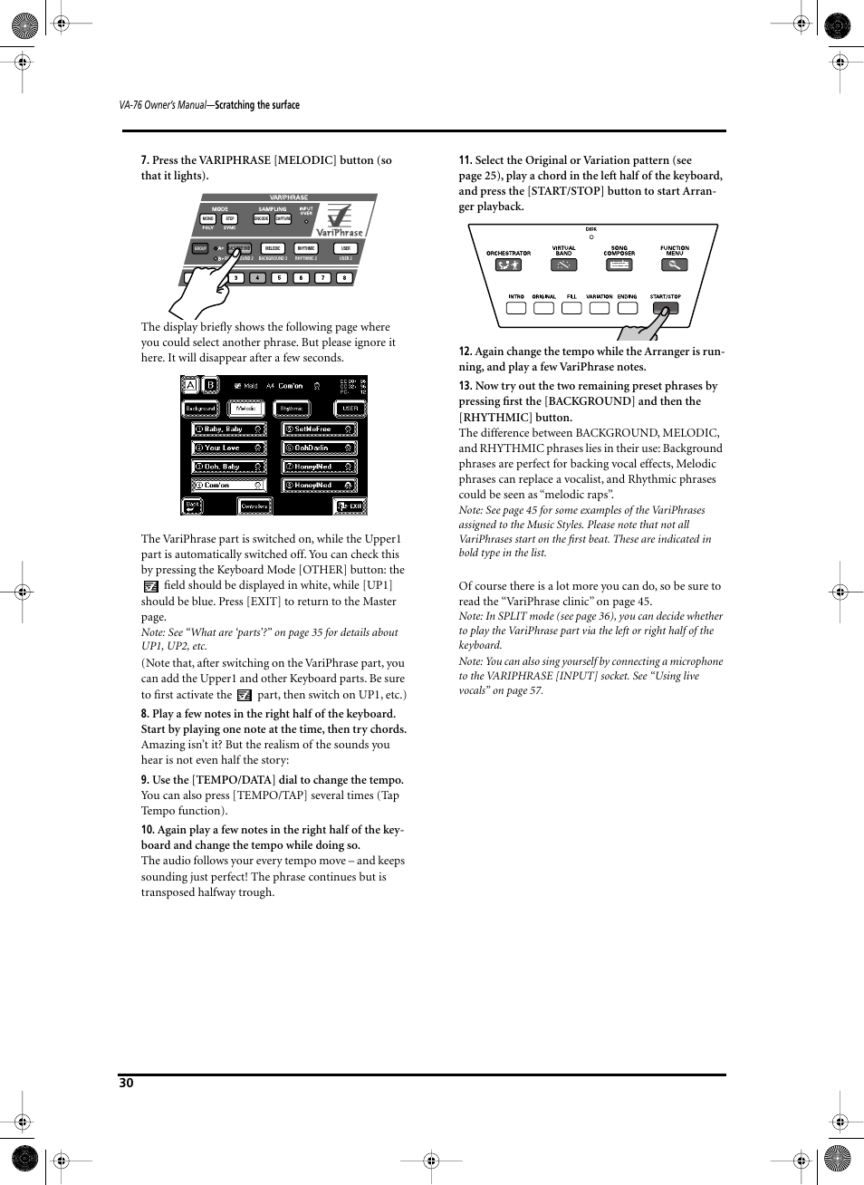 Roland V-Arranger Keyboard VA-76 User Manual | Page 28 / 264