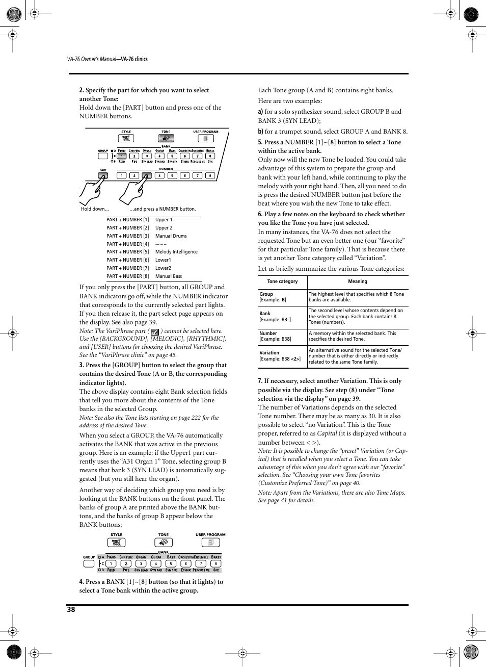 Roland V-Arranger Keyboard VA-76 User Manual | Page 36 / 264