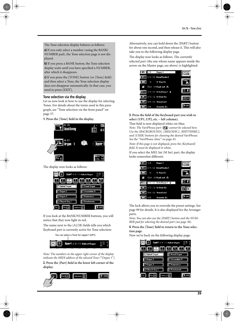 Roland V-Arranger Keyboard VA-76 User Manual | Page 37 / 264