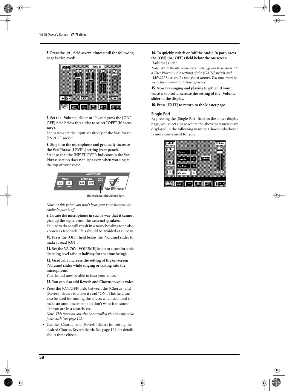 Roland V-Arranger Keyboard VA-76 User Manual | Page 56 / 264