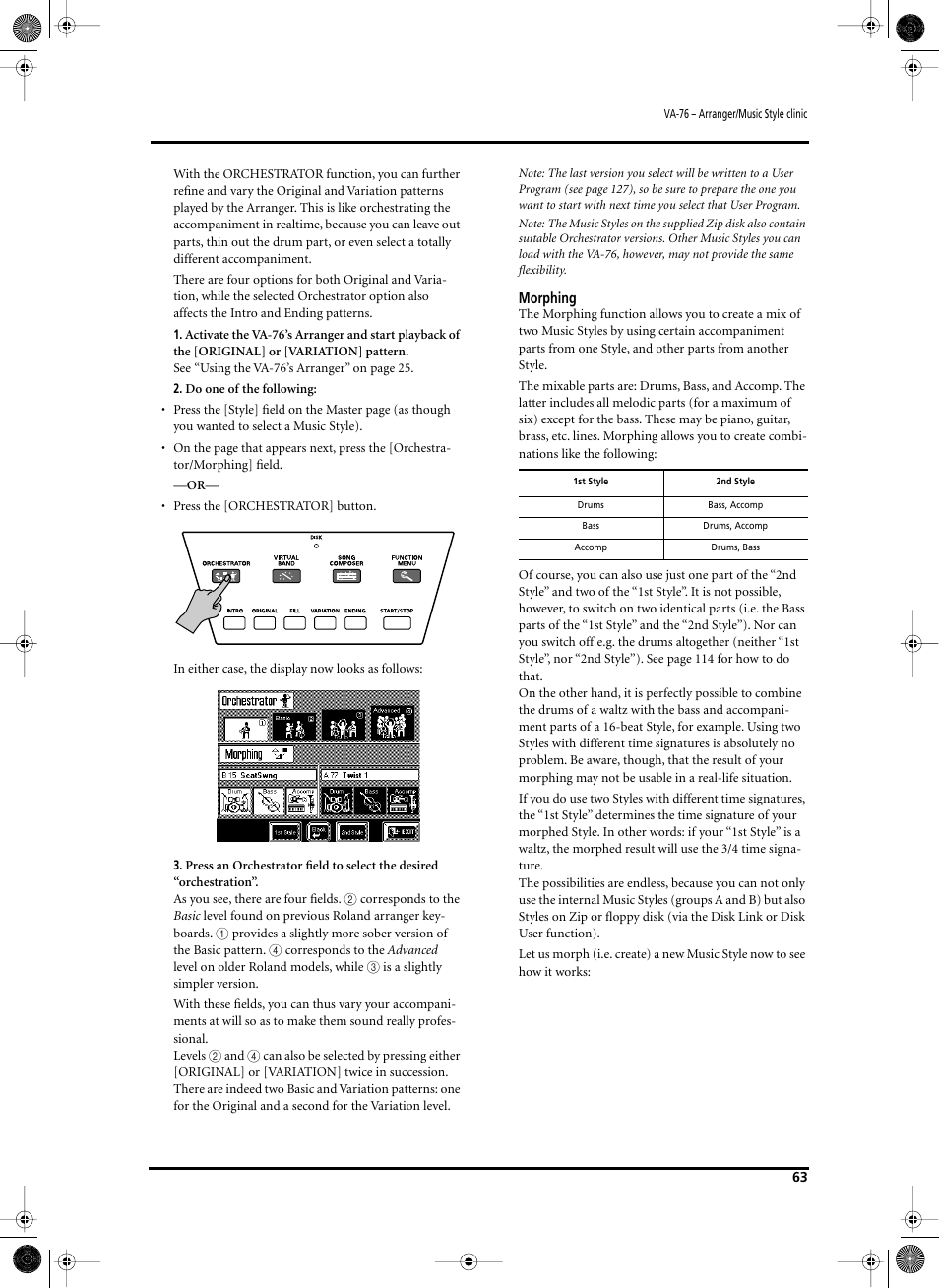 Roland V-Arranger Keyboard VA-76 User Manual | Page 61 / 264