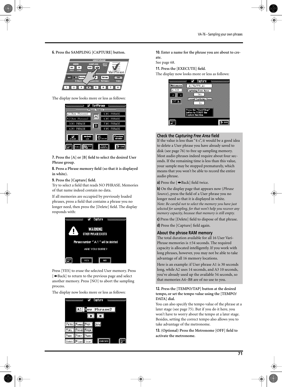 Roland V-Arranger Keyboard VA-76 User Manual | Page 69 / 264