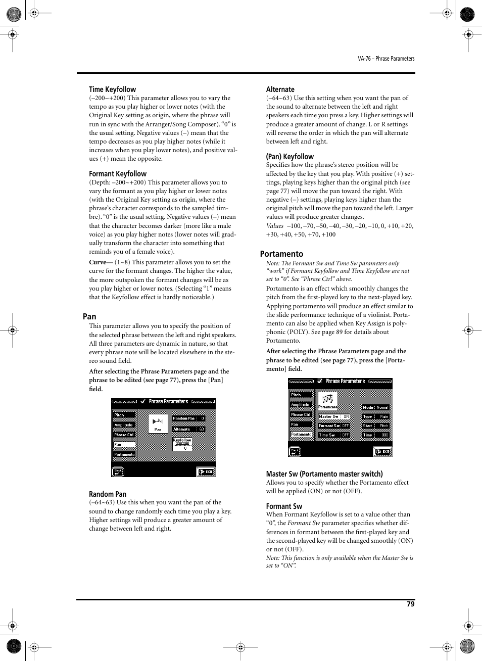 Roland V-Arranger Keyboard VA-76 User Manual | Page 77 / 264