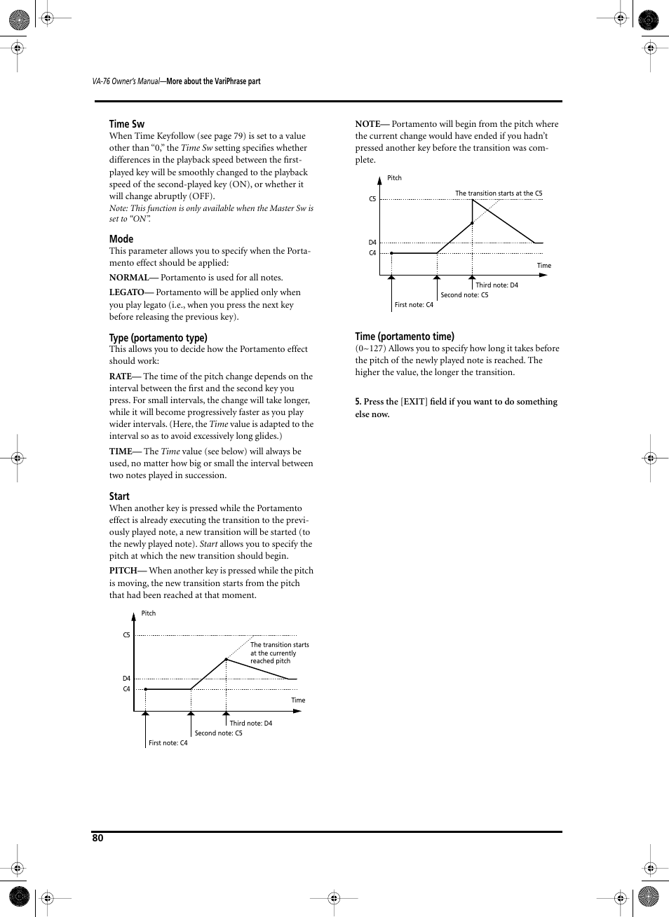 Roland V-Arranger Keyboard VA-76 User Manual | Page 78 / 264