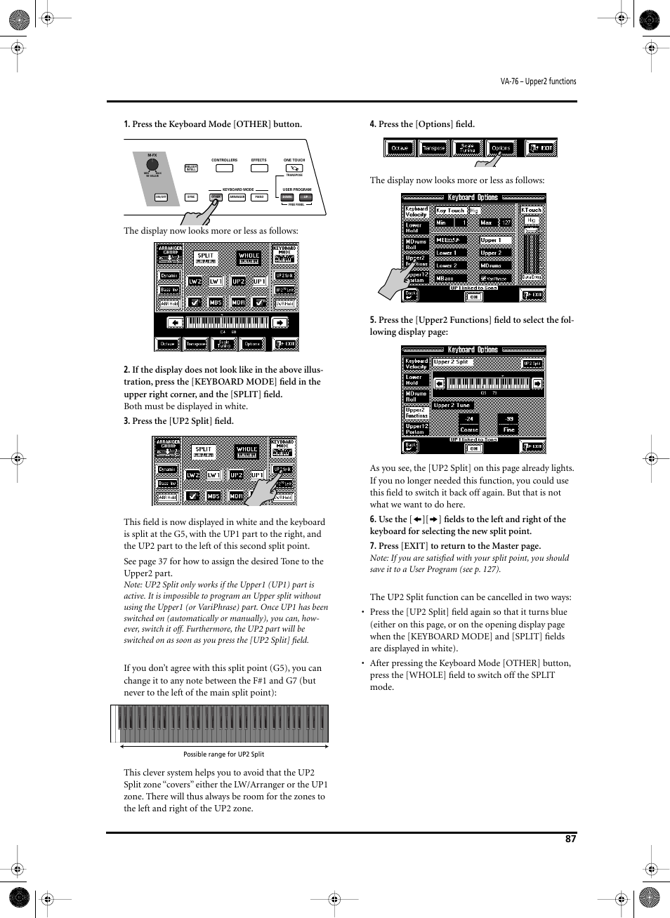 Roland V-Arranger Keyboard VA-76 User Manual | Page 85 / 264