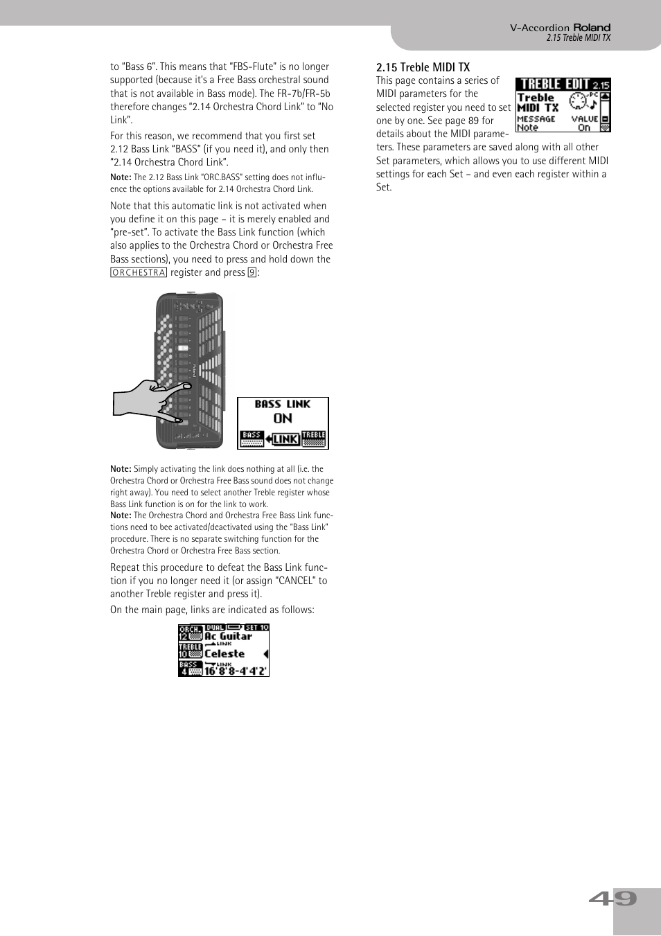 15treble midi tx, P. 49 | Roland FR-5b User Manual | Page 49 / 118